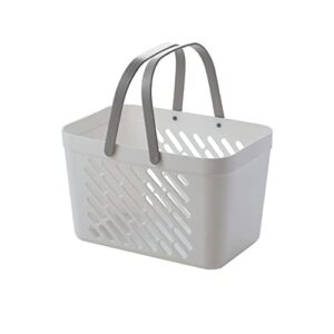 meiliyizu bath basket with handle storage organization hollow drainer for home bathroom shampoo lotion holder