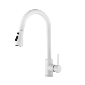 White Pull Out Spraye Kitchen Faucet