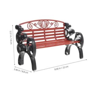 NAMOARLY 2pcs Park Chair Model Small Bench Model Desktop Decor Small Bench Figurine Desktop Simulated Bench Model Small Park Bench Simulation Bench Model Bench Model Decoration Table Decor