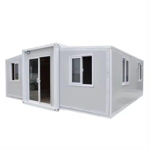 generic prefabricated expandable 20ft container house| with 1 or 2 bedroom, 1 bathroom and 1 kitchen| tiny luxury house| portable house | easy to finish | long lifespan, white