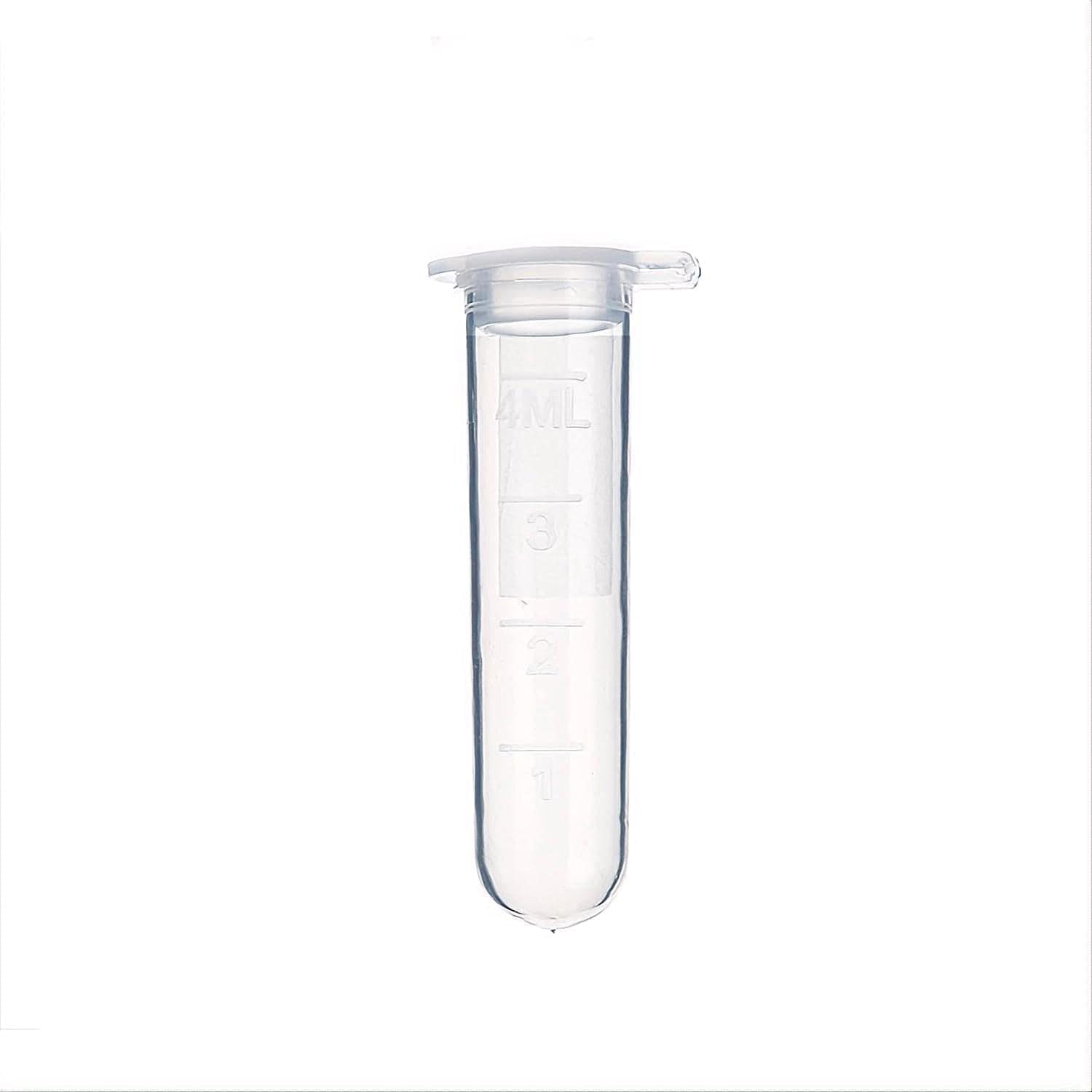 Arteya 5ml Microcentrifuge Tubes 200PCS,Centrifuge Tubes with Attached Lid, Round Bottom Transparent Micro Centrifuge Sample Bottle Vials Container for Lab,Plastic Lab Snap Tubes,Clear Graduation