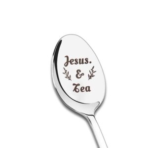 jesus gifts for pastor tea spoon gifts for men grandpa dad christian religious gifts for grandma mom friend birthday christmas gift for pastor coworker tea coffee lovers cereal ice cream spoon