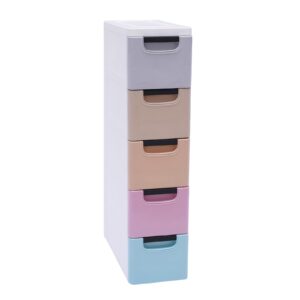 bedroom narrow dresser 5 drawer,storage units dresser 7.8*15.7*33in,plastic narrow storage cabinet,small closet organizer standing shelf bedroom furniture for bathroom living room 7.8*15.7*33in