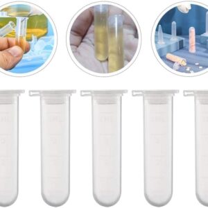 Arteya 5ml Microcentrifuge Tubes 200PCS,Centrifuge Tubes with Attached Lid, Round Bottom Transparent Micro Centrifuge Sample Bottle Vials Container for Lab,Plastic Lab Snap Tubes,Clear Graduation