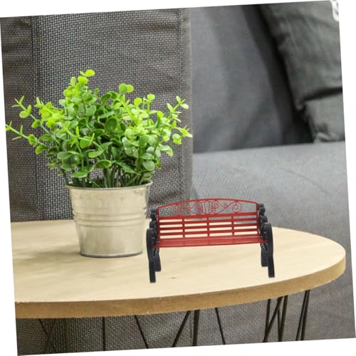 NAMOARLY 2pcs Park Chair Model Small Bench Model Desktop Decor Small Bench Figurine Desktop Simulated Bench Model Small Park Bench Simulation Bench Model Bench Model Decoration Table Decor