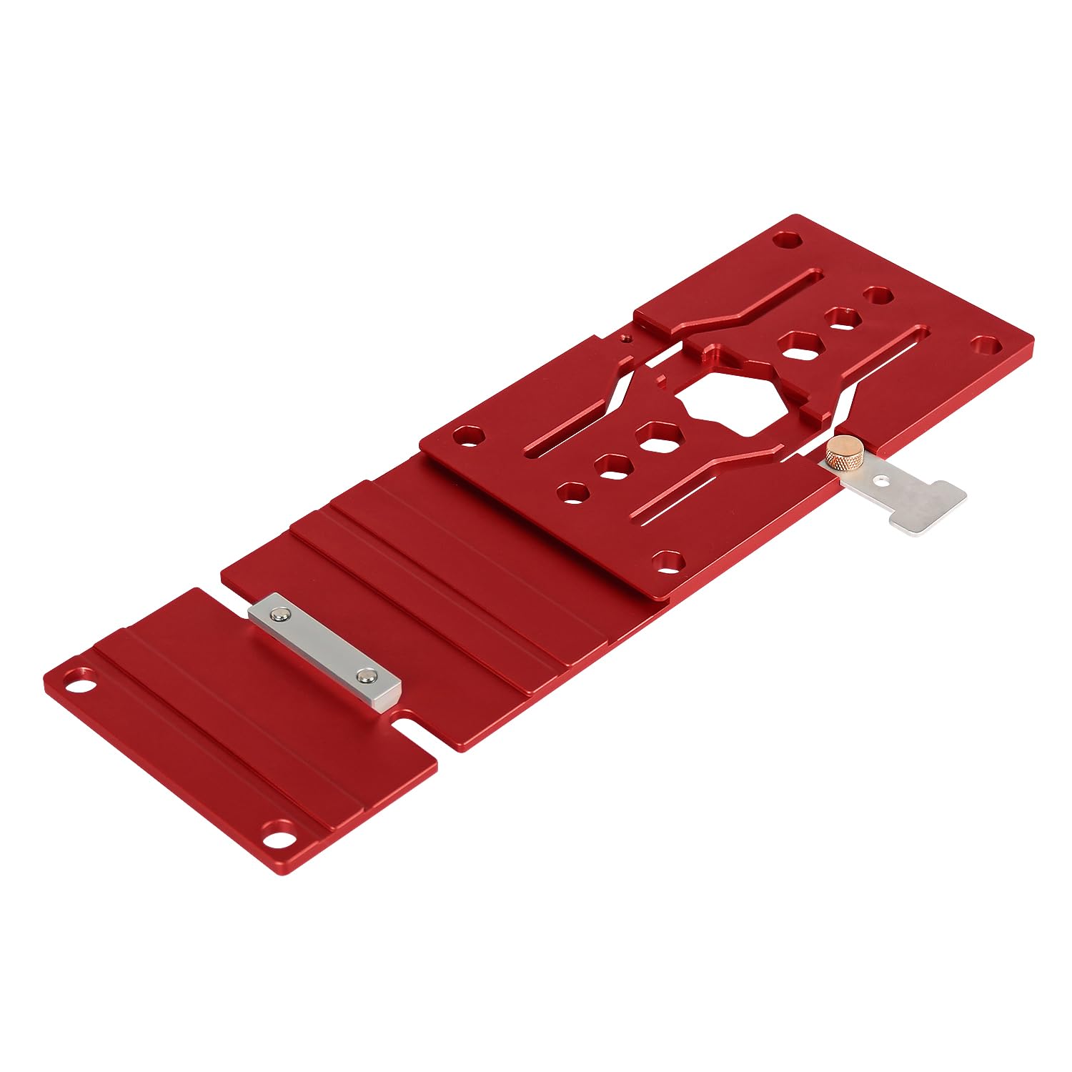 TOOLCOOL 340mm Track Saw Square Circular Saw Guide Rail Square Compatible with DeWalt Guide Rail (Red)