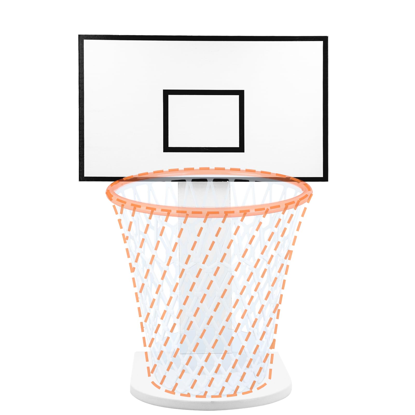 MORNING SUN Basketball Trash Can Holder, Basketball Trash Can Wooden Display (Excluding Trash Can), Garbage Bin Basketball Hoop for Home Office Kitchen Living Room