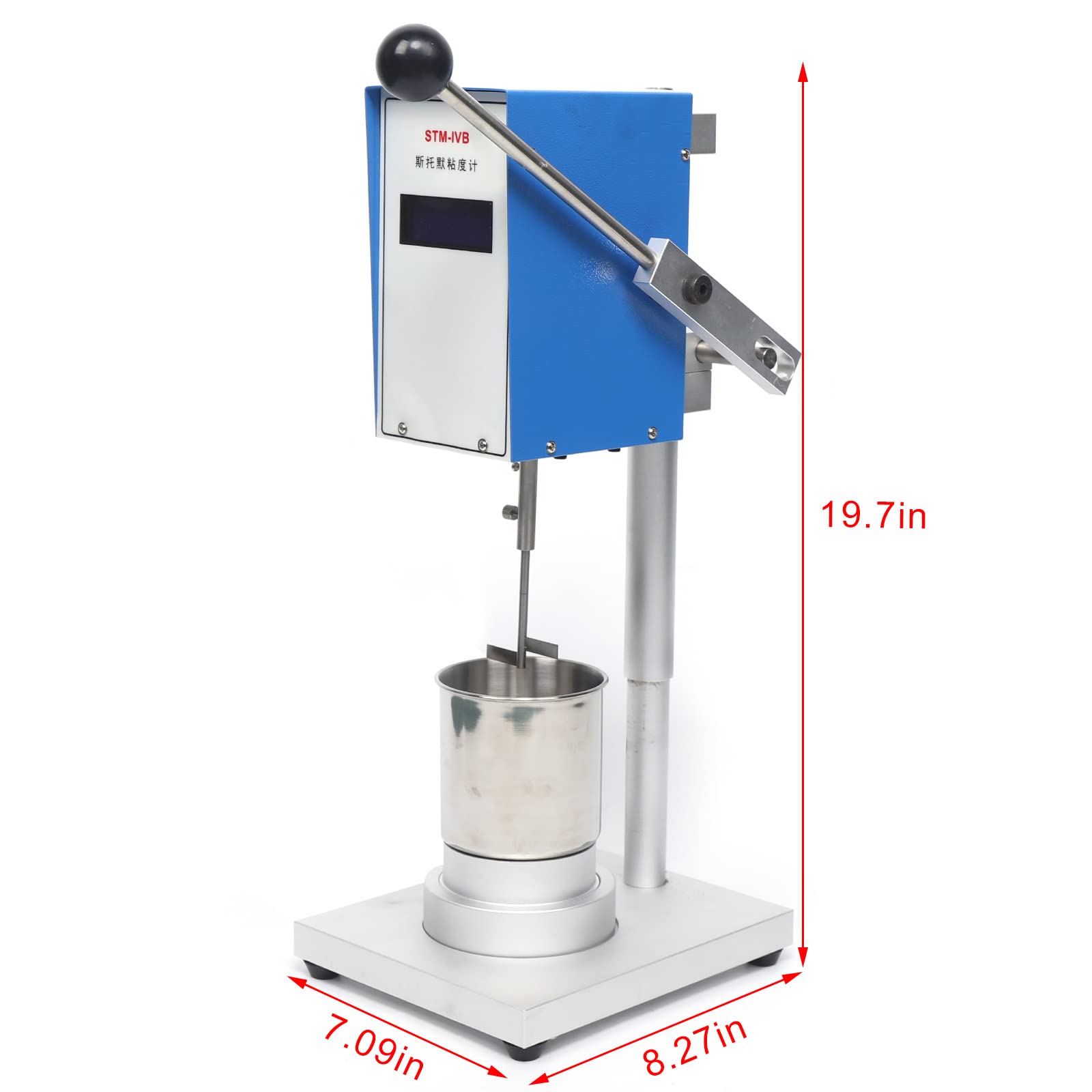 Digital Rotary Viscometer, 40.2KU-141.0 KU 500ML 220V 10W Rotary Viscometer Viscosity Tester Digital Viscometer Paint Viscosity for KU Value, CP (Centipoise), G (Gram), Room Temperature