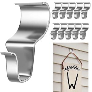 jayshyne vinyl siding hooks, 10 pcs new heavy-duty stainless-steel siding hooks no hole vinyl siding clips, multifunctional outdoor hook hangers for hanging doorplates wreaths and holiday decorations