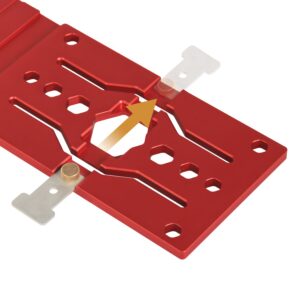 TOOLCOOL 340mm Track Saw Square Circular Saw Guide Rail Square Compatible with DeWalt Guide Rail (Red)