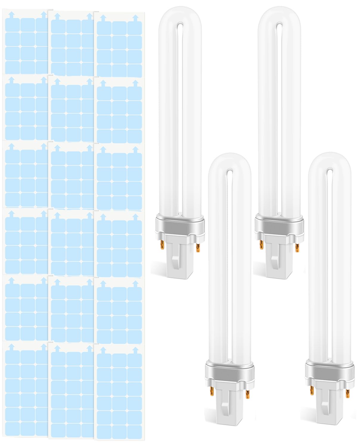 PACETAP 9W 21050 Bulbs Replacement 4 Pack with 18 Pack Sticky Refillable Glue Boards Compatible with DynaTrap Models DT3009, DT3019 and DT3039