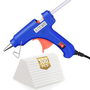 kimystam set silicone soldering gun, mini hot glue gun kit with 100 glue sticks for school crafts diy arts quick home repairs, 20w