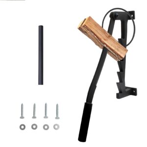 ownsig wall mounted firewood splitter, metal kindling splitter for wood with replaceable extended handle, manual portable firewood cutter for indoor or outdoor(suitable for dry cedar and pine)