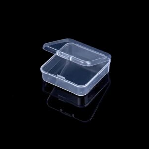 CHSZCHOMER 19 pack Mixed Size Small Plastic Box - Durable Transparent Mini Storage Container - Portable Jewelry Storage Box, Beads, Rings, Jewelry, Paper Clips, Nails, Sewing, Mint Box