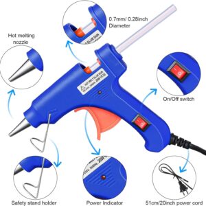 Kimystam Set Silicone Soldering Gun, Mini Hot Glue Gun Kit with 100 Glue Sticks for School Crafts DIY Arts Quick Home Repairs, 20W