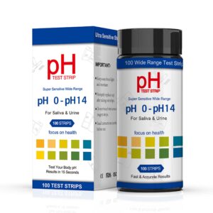 100pcs all-purpose ph test strips - accurate 0-14 range for urine, saliva, water, labs, aquariums, and pools