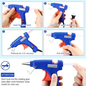 Kimystam Set Silicone Soldering Gun, Mini Hot Glue Gun Kit with 100 Glue Sticks for School Crafts DIY Arts Quick Home Repairs, 20W