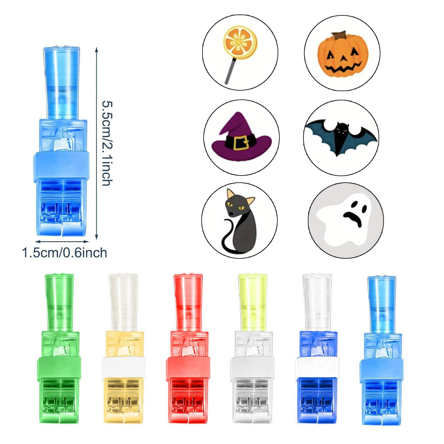 Cherislpy LED Light Up Finger Lights Halloween Party Favors, 24Pcs Glow in The Dark Toys, Goodie Bag Fillers, Pinata Stuffers, Treats for Trick or Treat, Classroom Gifts