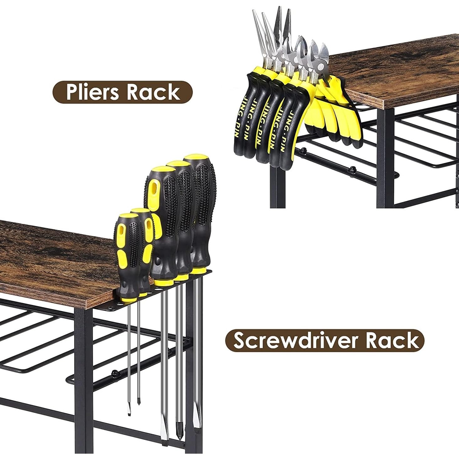 Bed Bath & Beyond Bench Top Power Tool Organizer with 4 Drill Holders