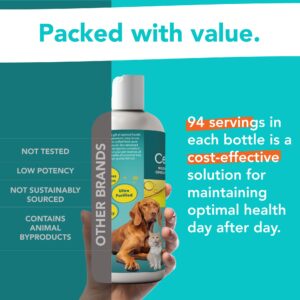 Wild Nordic Salmon Oil for Dogs & Cats, 96 Servings, Pure Omega-3 Fish Oil Liquid, Dry Itchy Skin Relief, Allergy Support, Hip & Joint - EPA & DHA - 3rd Party Tested