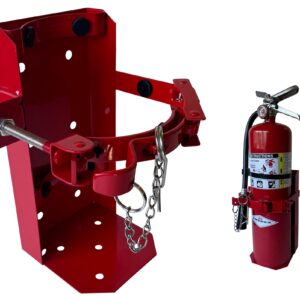 Heavy Duty 10 LB Fire Extinguisher Mount Bracket for Vehicle and Building for 10lb Dry and/or 5lb Co2 5.25" Diameter, Generic for 809 by amerex