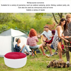 Inflatable Stool Ottoman Footrest, All Weather Foot Rest Indoor or Outdoor Use, Portable Flocking Inflatable Stool Ottoman Pouf Footstool for Home Patio Garden, Camping, Travel