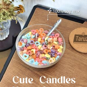 Taruzil Cereal Candle Bowl, Vanilla Candles Gifts for Women, Scented Candles Unique Gifts for Women Girl Friend Soy Wax Candles for Home Scented for Christmas, Birthday, Halloween,Valentine's Day