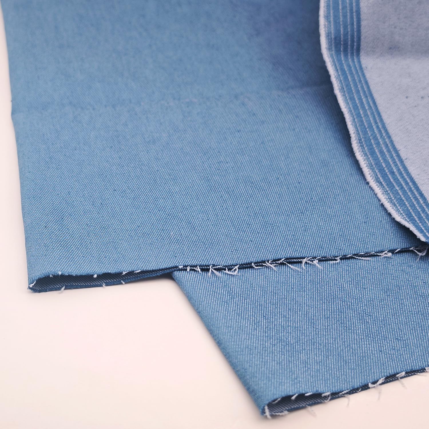 1 Yard 8 oz Sky Blue Denim Fabric for Sewing, Crafting Stylish Denim Fabric by The Yard Jean Material Sky Blue Jean Fabric (60''x36'')