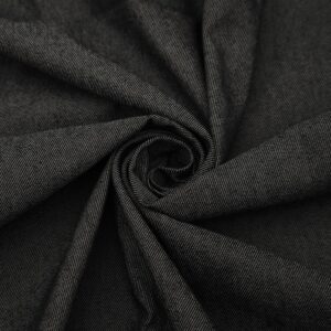 1 yard 8 oz black denim fabric for sewing, crafting stylish black denim fabric by the yard jean material black jean fabric (60''x36'')