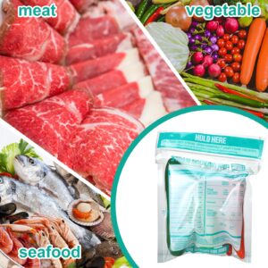 Resurhang 200 Pack Zipper Microwave Steam Bags Reusable Steam Cooking Bags for Vegetables Potatoes and Meat