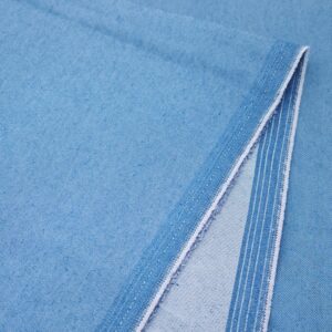 1 yard 8 oz sky blue denim fabric for sewing, crafting stylish denim fabric by the yard jean material sky blue jean fabric (60''x36'')