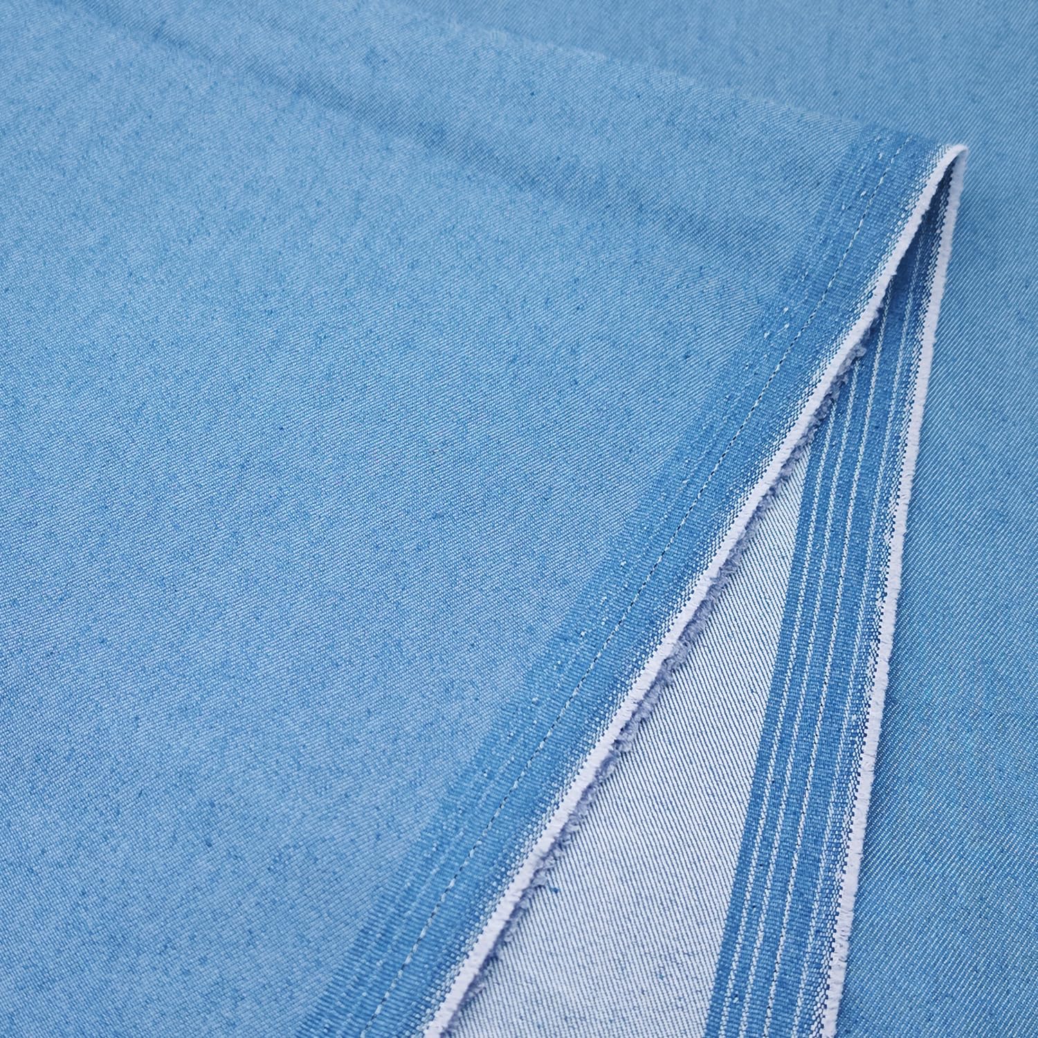 1 Yard 8 oz Sky Blue Denim Fabric for Sewing, Crafting Stylish Denim Fabric by The Yard Jean Material Sky Blue Jean Fabric (60''x36'')