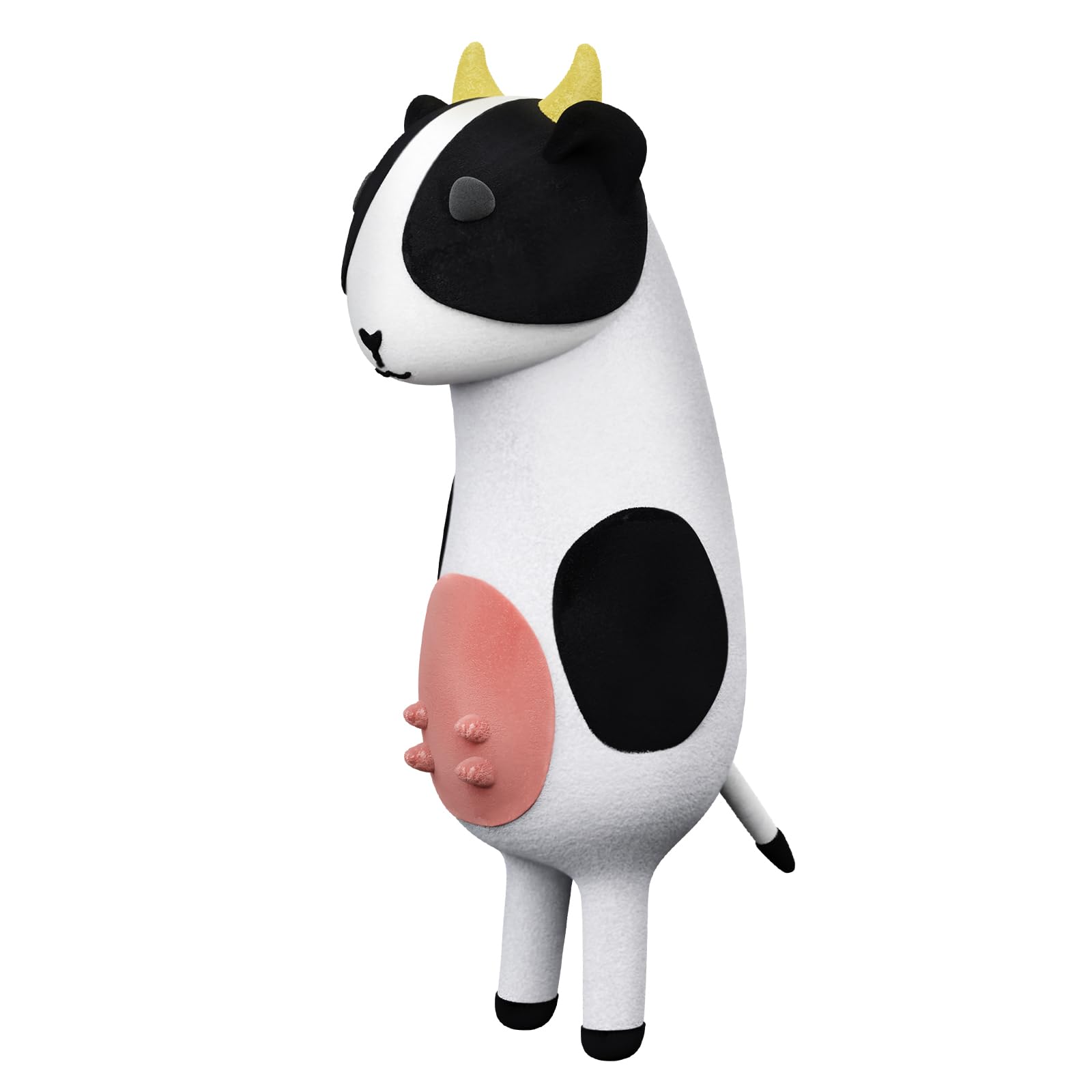 Kawaii Long Milk Cow Stuffed Animal, Large Soft Cuddle Cow Plush Body Pillow, Cute Stuffed Cow Plushies Toy Birthday Gifts for Kids Girls Women, and Males - 24"