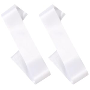 2 pack blank sash white sash satin sash, plain sash, pageant sash, wreath sash, diy sash for party decorations, graduation, wedding, birthday, halloween, 2 pins included