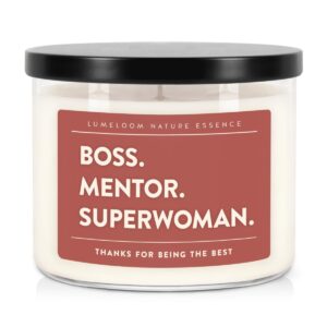 boss gifts for women, gifts for boss, 14.5oz, large 3-wick aromatherapy lavender scented soy wax candle, boss lady gifts for women, boss christmas gifts, cool gifts for bosses, best boss birthday gift