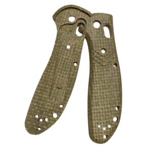 Aibote 1 Pair Green Micarta Knife Handle Scales Handles Patch DIY Tool Fit for Benchmade Griptilian 551 550(Screws Included)