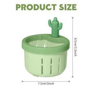 2PCS Cactus Kitchen Sink Drain Strainer,Press Automatic Dumping Basket Cactus Sink Strainer,Upgrade Multifunctional Cactus Sink Filter Net Lifting Basket,Kitchen Sink Drain Strainer.(Green+Yellow).