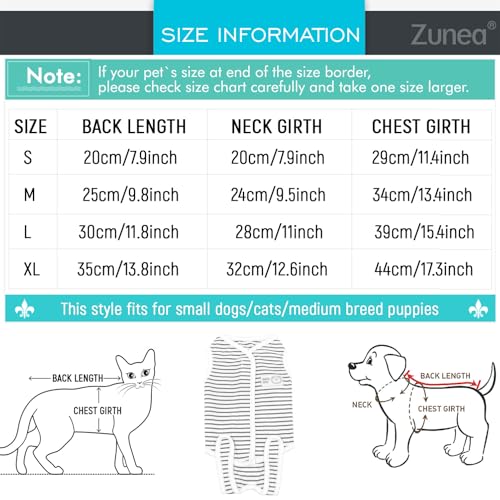 Zunea Dog Recovery Suit for Small Toy Dogs Cat After Surgery Female Puppy Abdominal Wounds Bandages Suit Pet Spay Suit, E-Collar Alternative Wear Anti Licking Red L