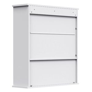 Bathroom Wall Cabinet, Toilet Storage Cabinet with Adjustable Shelf, above Toilet Storage Cabinet, Bathroom Cabinet Wall Mount, Hanging Medicine Cabinet for Entrances, Kitchen, Living Room,White