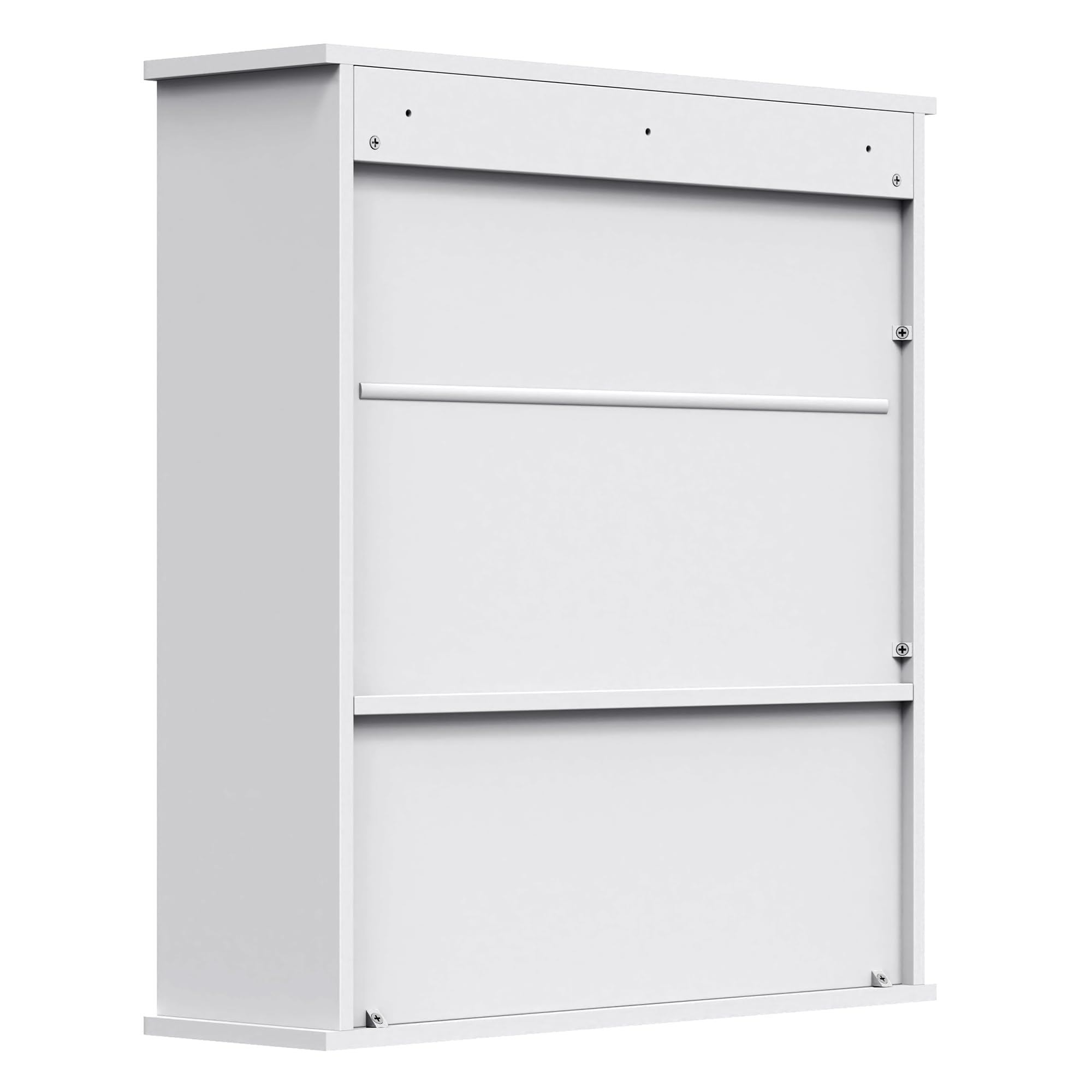 Bathroom Wall Cabinet, Toilet Storage Cabinet with Adjustable Shelf, above Toilet Storage Cabinet, Bathroom Cabinet Wall Mount, Hanging Medicine Cabinet for Entrances, Kitchen, Living Room,White