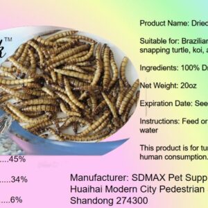 Classic Flock 20oz Dried Superworms - High Protein Reptile & Amphibian Food