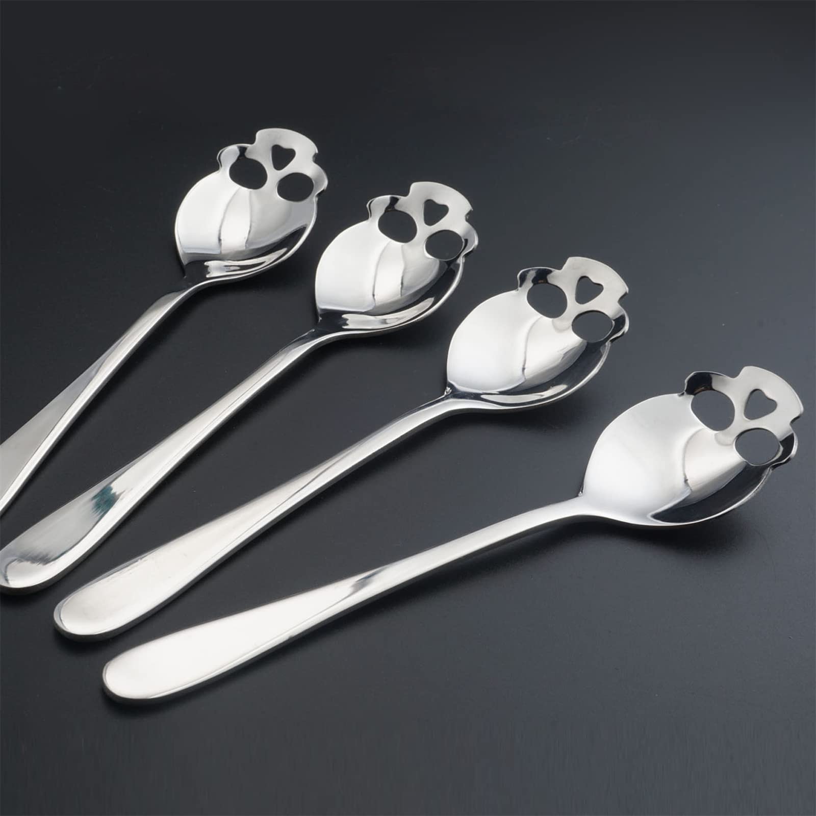 Skull Shaped Coffee Spoon Dessert Spoon Kitchen Spoon Halloween Dinner Spoon Kitchen Tableware Stainless Steel