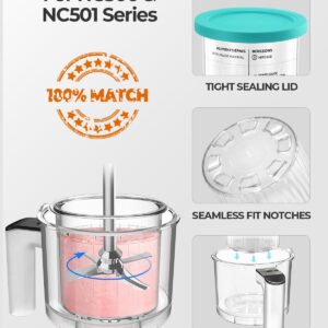 Northmas For Ninja Creami Deluxe Pints and Lids - 4 pack, 24oz XL Ninja Creami Deluxe Pint Containers Compatible with 11-in-1 NC500 NC501 Series Ice Cream Maker, Dishwasher Safe, BPA Free