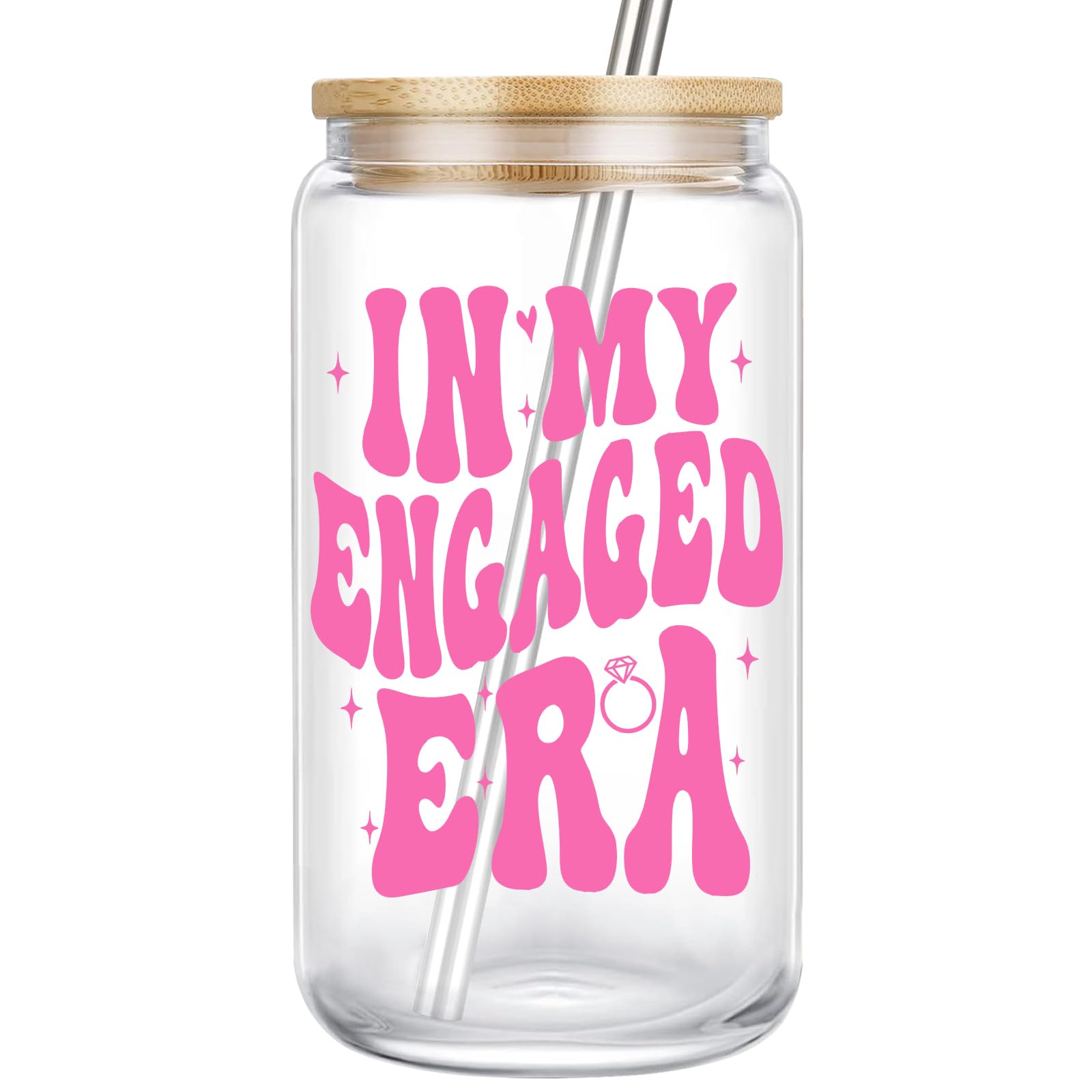 Aeenr Engagement Gift - Bridal Shower Gifts - Bachelorette Gifts for Bride - Wedding Gifts for Couples 2024 Friend Gifts for Bride to Be Future Mrs Newly Engaged Gifts for Her 16oz Iced Coffee Cup