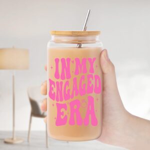 Aeenr Engagement Gift - Bridal Shower Gifts - Bachelorette Gifts for Bride - Wedding Gifts for Couples 2024 Friend Gifts for Bride to Be Future Mrs Newly Engaged Gifts for Her 16oz Iced Coffee Cup