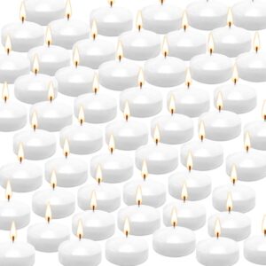 50 pack 2-inch floating candles - ideal for weddings and daily use - white, odorless and smokeless