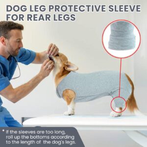 Nanaki Dog Wound Care Shirt,Dog Leg Sleeve To Stop Licking Rear Leg,Dog Surgery Suit Female Spay Male Neuter,Dog Onesie For Surgery Female Male,Dog Surgical Recovery Suit Female Dog Wound Heal Clothes