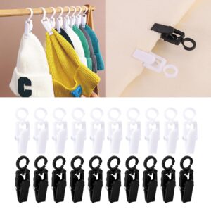 10 Pieces Hanging Laundry Hooks Clip Hanging Towel Clips Strong Clips with Hanger Hook for Curtain