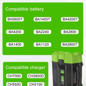 ULATI 56V 5.0Ah Replacement for EGO Battery Compatible with EGO 56V Batttery BA2800 BA4200 BA1400 Replacement Battery Compatible with EGO 56V Power Tools Lawn Mower Leaf Blower Chainsaw (Black)