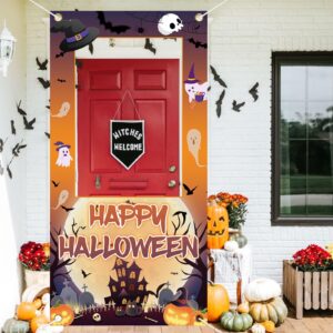 Halloween Party Decoration Halloween Theme Party Photo Prop Backdrop Indoor and Outdoor Halloween Photo Booth Frame for Halloween Birthday Party Decor Supplies 35.4 X 70.8 in